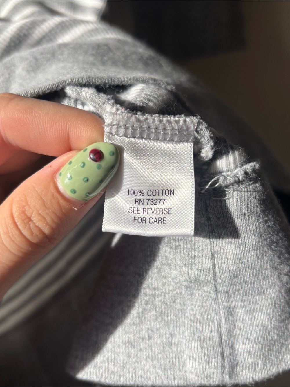 Sonoma Gray & White Striped Hooded Henley Sweater - Picture 4 of 8